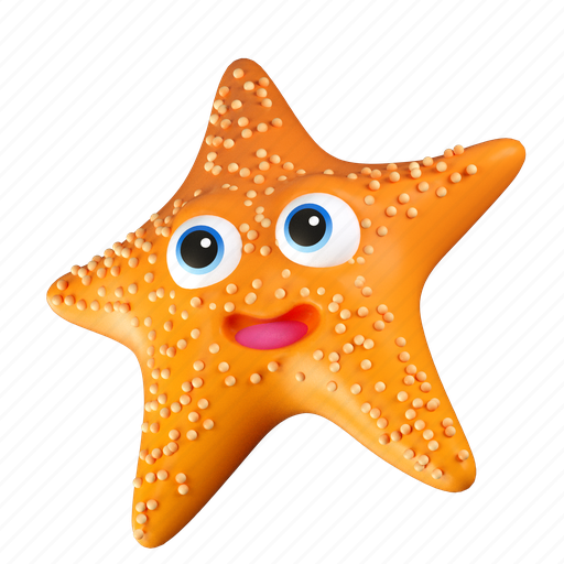 Starfish, beach, ocean, sea, aquatic, animal, 3d icon - Download on Iconfinder
