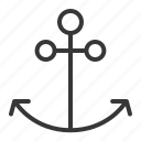 anchor, boat, sea, ship, summer 
