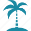 ocean, sea, palm, plant, tree 