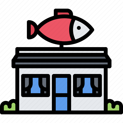 Building, eat, fish, food, restaurant, seafood icon - Download on Iconfinder