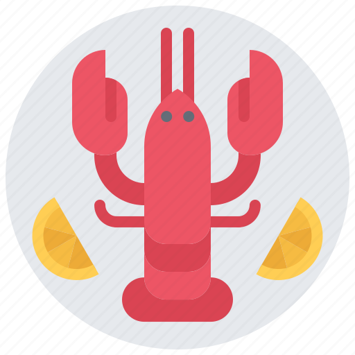Eat, food, lemon, lobster, plate, restaurant, seafood icon - Download on Iconfinder