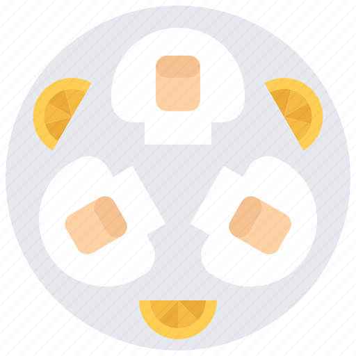 Eat, food, lemon, plate, restaurant, scallop, seafood icon - Download on Iconfinder