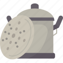 steamer, pot, cooking, kitchen, seafood