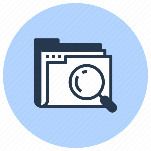 Data, document, file, folder, magnifier, search icon - Download on Iconfinder