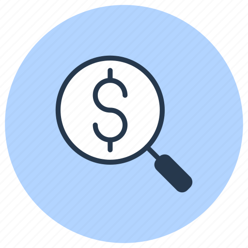 Analysis, financial, find, magnifier, money, search icon - Download on Iconfinder