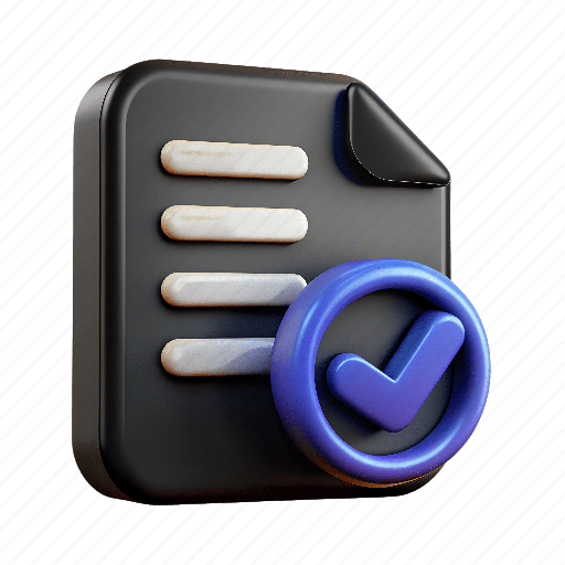 Approve, document, file, paperwork, approval, documentation, records 3D illustration - Download on Iconfinder