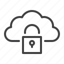 cloud, computing, security, padlock