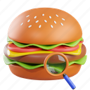 search, food, fast food, burger, burger icon 