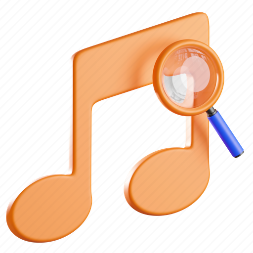 Search, audio, music, music icon, search music, search audio 3D illustration - Download on Iconfinder