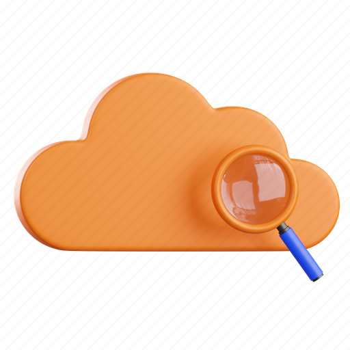 Search, cloud, cloud icon, search cloud 3D illustration - Download on Iconfinder