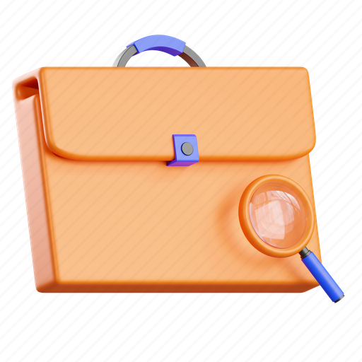 Search, job, briefcase, search job, vacancy, job vacancy 3D illustration - Download on Iconfinder
