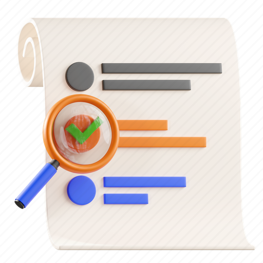 Search, task, search task, search document, document 3D illustration - Download on Iconfinder
