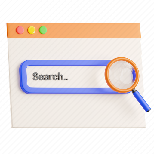 Search, web, search box, search internet, search engine 3D illustration - Download on Iconfinder