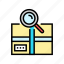 package, search, magnifying, glass, web, website 