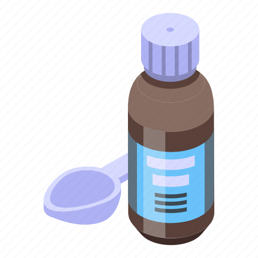 Allergy, syrup, isometric icon - Download on Iconfinder