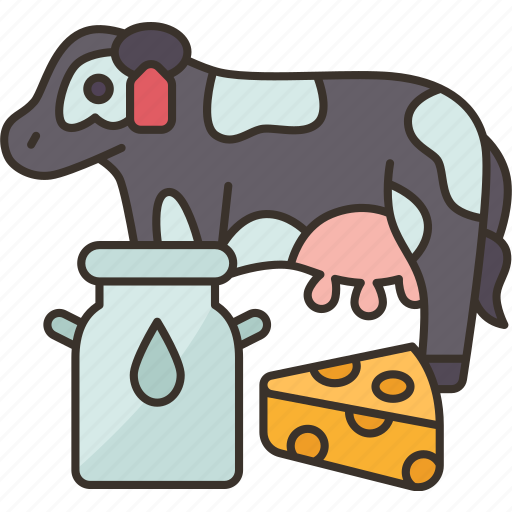 Dairy, industry, milk, cow, farm icon - Download on Iconfinder