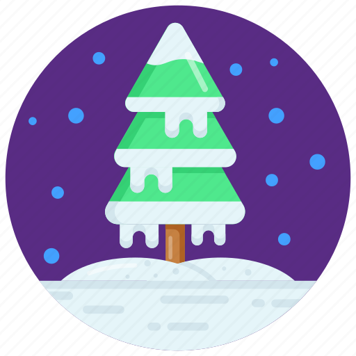 Snow tree, fir, frozen tree, winter tree, snow conifer icon - Download on Iconfinder