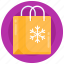 shopping bag, winter shopping, tote, carryall, carrier bag