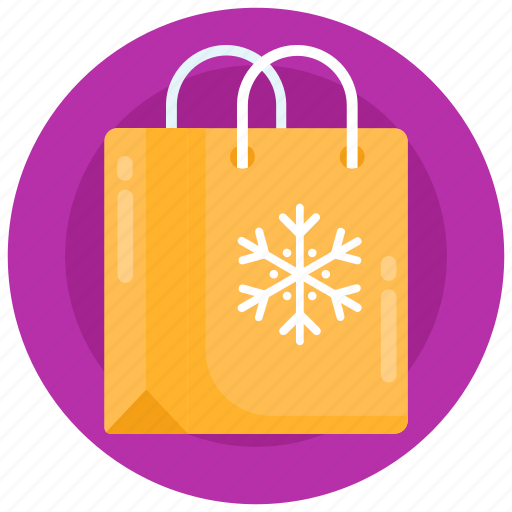 Shopping bag, winter shopping, tote, carryall, carrier bag icon - Download on Iconfinder
