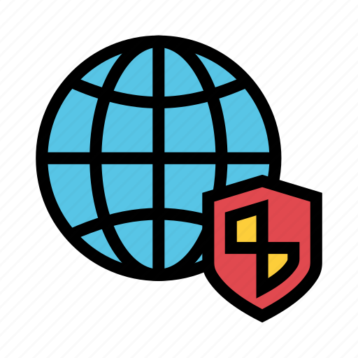 Globe, protection, security, shield, world icon - Download on Iconfinder