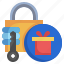 gift, padlock, protect, interface, secure 
