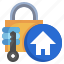 home, padlock, protect, interface, secure 