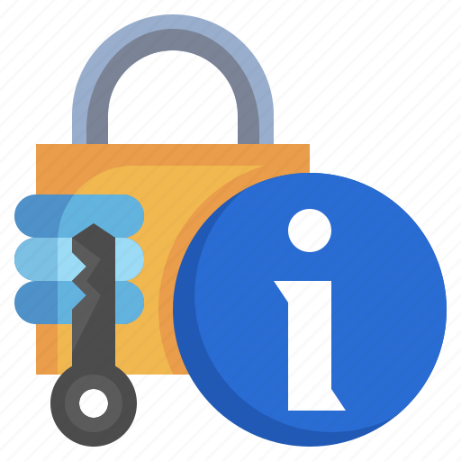 Info, padlock, protect, interface, secure icon - Download on Iconfinder