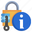 info, padlock, protect, interface, secure 