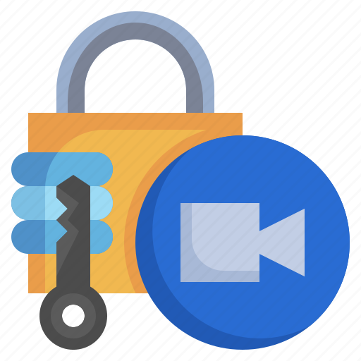 Video, padlock, protect, interface, secure icon - Download on Iconfinder