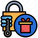 gift, padlock, protect, interface, secure