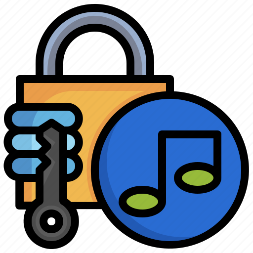 Music, padlock, protect, interface, secure icon - Download on Iconfinder