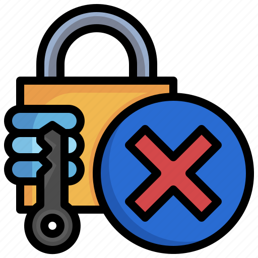 No, padlock, protect, interface, secure icon - Download on Iconfinder