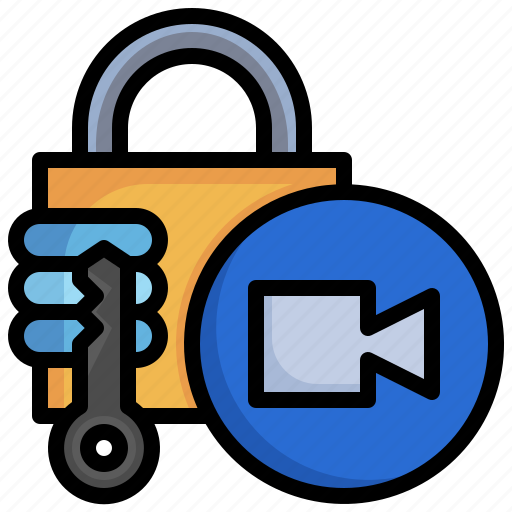 Video, padlock, protect, interface, secure icon - Download on Iconfinder