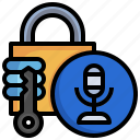 voice, padlock, protect, interface, secure