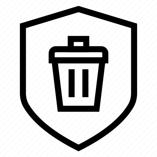 Delete, protection, security, sheild, trash icon - Download on Iconfinder