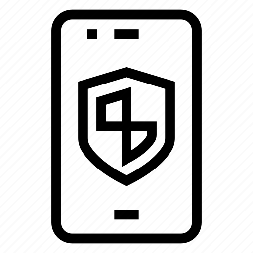 Mobile, phone, protection, safety, shield icon - Download on Iconfinder