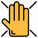 gesture, hand, prohibited, prohibition, stop