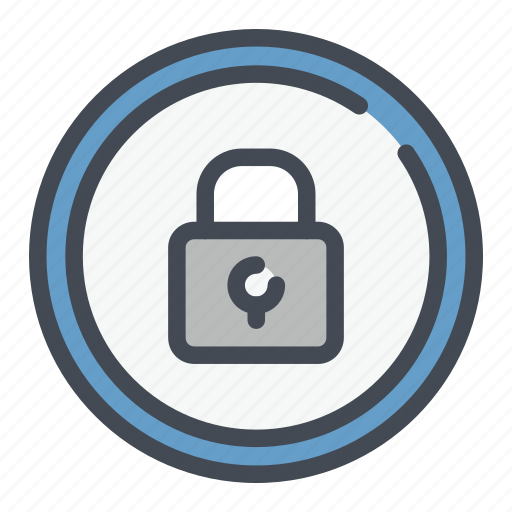Circle, lock, padlock, password, protection, security icon - Download on Iconfinder