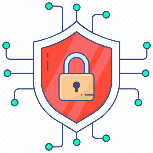 Cybersecurity, secure shield, locked shield, protection, shield security icon - Download on Iconfinder