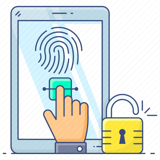Fingerprint, security, fingerprint security, mobile security, biometric lock, fingerprint lock, fingerprint scan icon - Download on Iconfinder