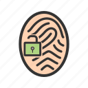 fingerprint, identity, lock, protection, secure, security