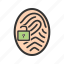 fingerprint, identity, lock, protection, secure, security 