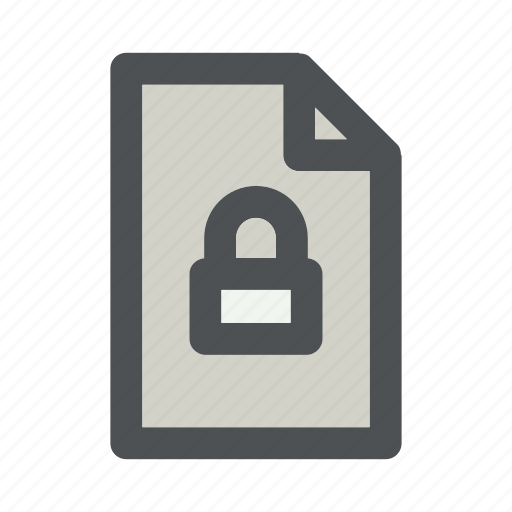 Document, encryption, file, lock, protection, security icon - Download on Iconfinder