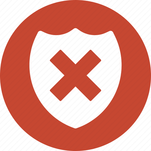 Fail, error, protect, protection, alert, security, shield problem icon - Download on Iconfinder