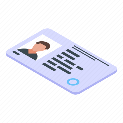Security, service, id, card, isometric icon - Download on Iconfinder