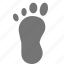 footprint, foot 