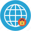 globe and lock, globe with lock, international security, security concept, universal security, worldwide security 