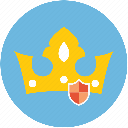 Crow shield, crown and shield, crown with shield, protection, safety concept icon - Download on Iconfinder