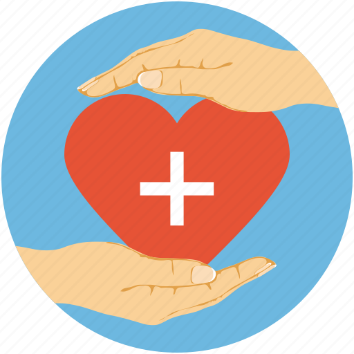 Heart in hands, heart protection, medical care concept, medical signed heart icon - Download on Iconfinder