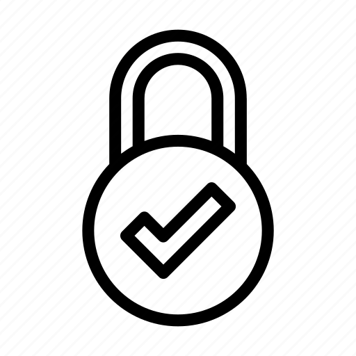 Check, padlock, private, protection, security icon - Download on Iconfinder